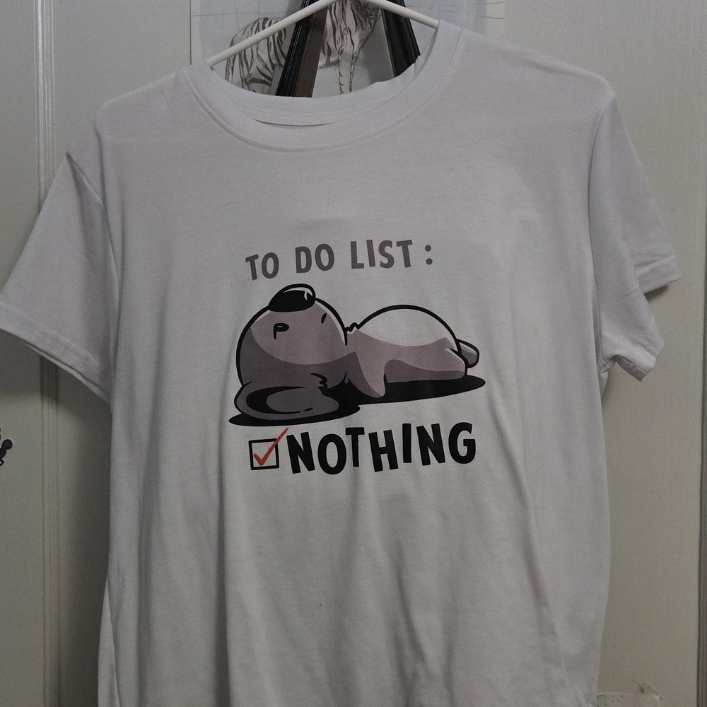 SHEIN White T-Shirt with Cute Prints